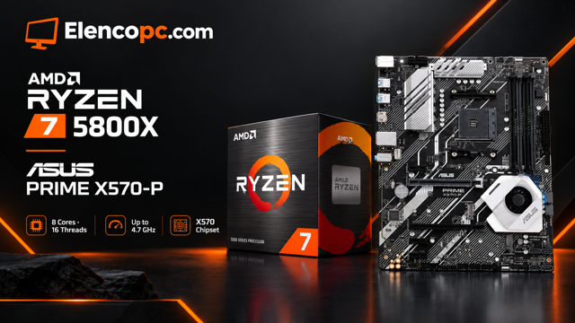 باندل Ryzen 7 5800x و مادربرد Asus X570P DDR4